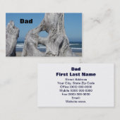 Vater Visitenkarten für Men Ocean Waves Driftwood Telefonnummerkarte (Vorne/Hinten)