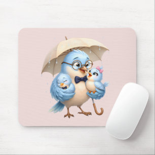 Vater-Vogel-Familie-Mauspad Mousepad