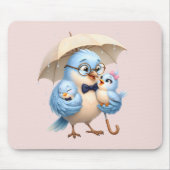 Vater-Vogel-Familie-Mauspad Mousepad (Vorne)