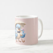 Vater-Vogel-Kaffeetasse Dad Geschenk Design Kaffeetasse (VorderseiteRechts)