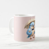 Vater-Vogel-Kaffeetasse Dad Geschenk Design Kaffeetasse (Vorderseite Links)