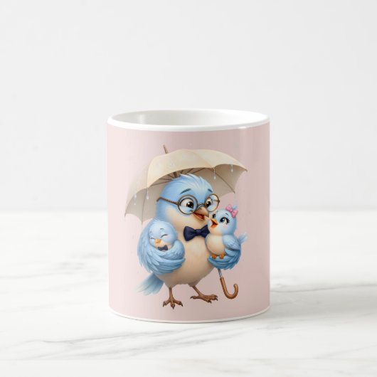 Vater-Vogel-Kaffeetasse Dad Geschenk Design Kaffeetasse (Mittel)