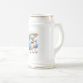 Vater-Vogel-Kaffeetasse Vater-Geschenk Bierglas (VorderseiteRechts)