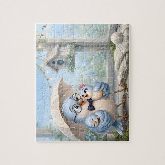 Vater-Vogel-Kunstpuzzle mit Launen Puzzle (Vertikal)