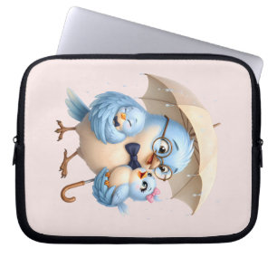 Vater-Vogel-Laptop-Hülle Familie Laptopschutzhülle