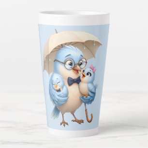 Vater-Vogel-Latte-Tasse Süße Familien-Kaffeetasse Milchtasse
