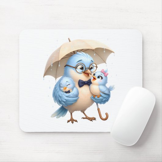 Vater-Vogel-Mauspad Familien-Design Mousepad (Mit Mouse)