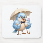 Vater-Vogel-Mauspad Familien-Design Mousepad (Vorne)