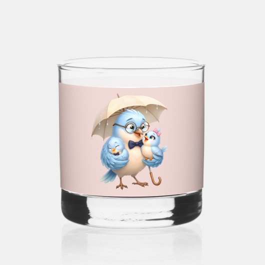 Vater-Vogel Rocks Glas-Geschenk Whiskyglas (Vorderseite)