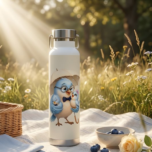 Vater-Vogel-Sportflasche Dad-Geschenk Trinkflasche