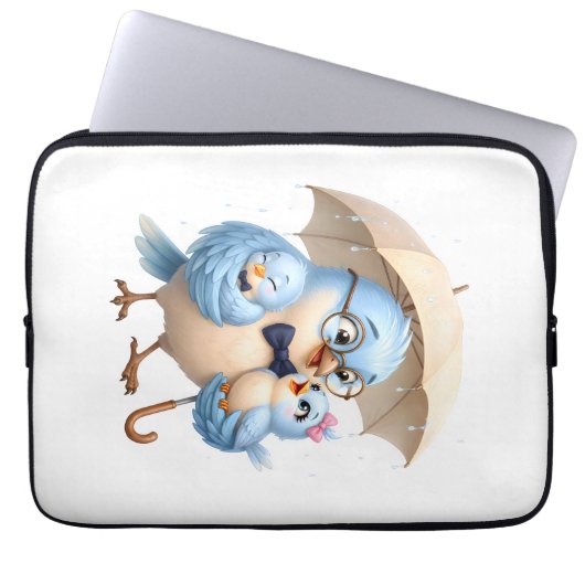 Vater-Vogel-Tech-Koffer-Vater-Accessoire Laptopschutzhülle (Vorderseite)