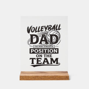 Vater Volleyball Funny Vintage Team Position Shirt Acrylschild