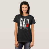 Vater von 2 Jungen 1 Mädchenvater oder Großvater v T-Shirt (Vorne ganz)