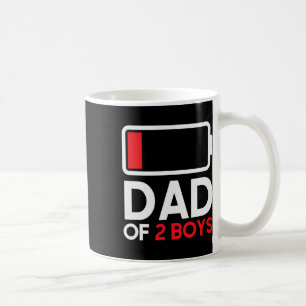 Vater von 2 Jungen Tag der blauen Sonne für Männer Kaffeetasse
