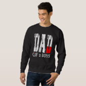 Vater von 2 Jungen Vater oder Großvater von 2 Kind Sweatshirt (Vorne ganz)