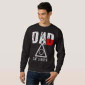Vater von 2 Jungen Vater oder Großvater von 2 Kind Sweatshirt (Vorne ganz)