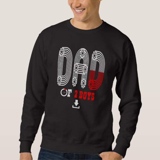 Vater von 2 Jungen Vater oder Großvater von 2 Kind Sweatshirt (Vorderseite)