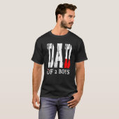 Vater von 2 Jungen Vater oder Großvater von 2 Kind T-Shirt (Vorne ganz)