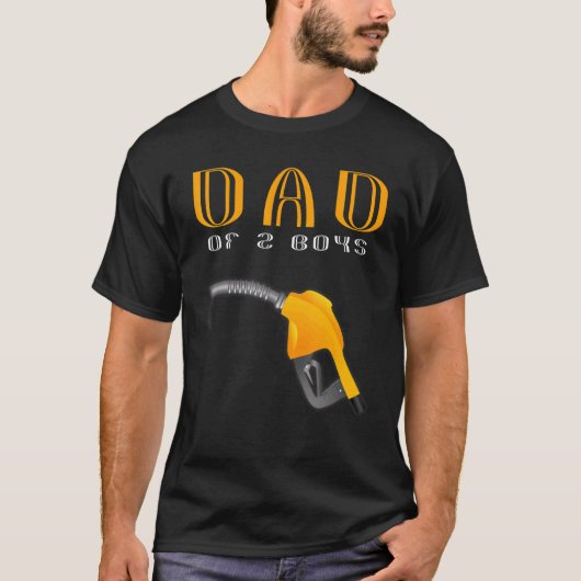Vater von 2 Jungen Vater oder Großvater von 2 Kind T-Shirt (Vorderseite)