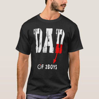Vater von 2 Jungen Vater oder Großvater von 2 Kind T-Shirt