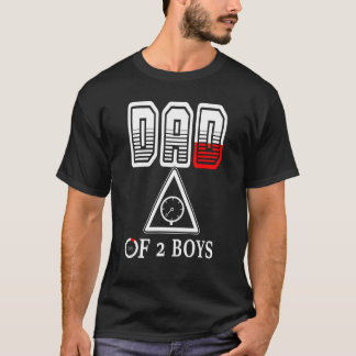 Vater von 2 Jungen Vater oder Großvater von 2 Kind T-Shirt