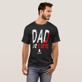 Vater von 2 Jungen Vater oder Großvater von 2 Kind T-Shirt (Vorne ganz)
