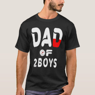 Vater von 2 Jungen Vater oder Großvater von 2 Kind T-Shirt