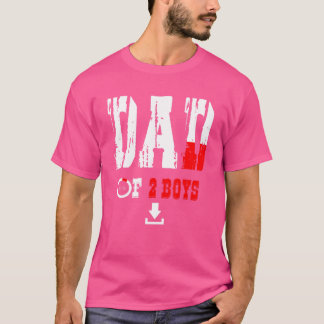 Vater von 2 Jungen Vater oder Großvater von 2 Kind T-Shirt
