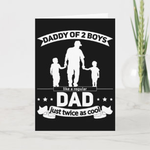Vater von 2 Jungen Vatertag Daddy von zwei Söhnen  Karte