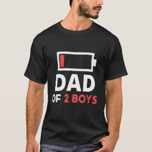 Vater von 2 Jungen von Sohn Vatertag Geburtstag Mö T-Shirt