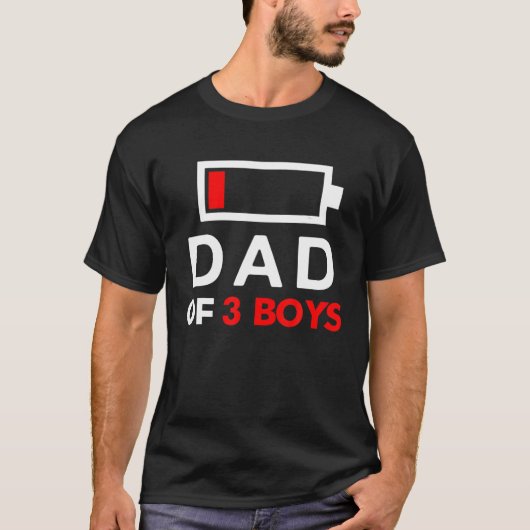 Vater von 3 Boys T-Shirt (Vorderseite)