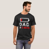 Vater von 3 Boys T-Shirt (Vorne ganz)
