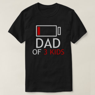 Vater von 3 Jungen Vatertag Geschenkidee T-Shirt