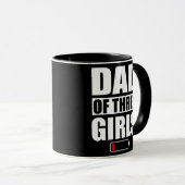 Vater von 3 Mädchen drei Töchter Vatertag Tasse (VorderseiteRechts)