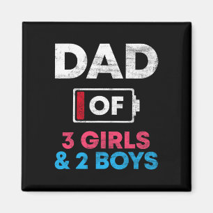 Vater von 3 Mädchen und 2 Jungen zitternd Papa, Va Magnet