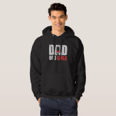 Vater von 3 Mädchen - Vater mit drei Kindern Hoodie (Vorne ganz)