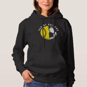 Vater von Ballern Pater Son Softball Soccer Player Hoodie
