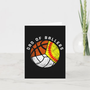 Vater von Ballern Spaß Softball Volleyball Basketb Karte
