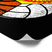 Vater von Ballern Spaß Softball Volleyball Basketb Poster (Ecke)