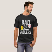 Vater von Ballers Funny Vater von Baseball und Sof T-Shirt (Vorne ganz)
