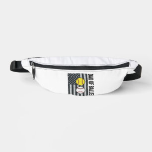 Vater von Ballers Softball Baseball Patriotisch Bauchtasche