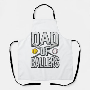 Vater von Ballers Softball und Baseball Vintage-Sh Schürze