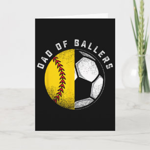 Vater von Ballspielern Vater-Sohn-Softball-Fußball Karte