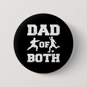 Vater von beiden lustigen Karate-Fußball-Vater Button