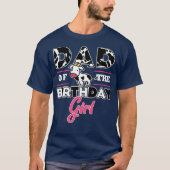 Vater von Birthday Girl Cow Lover Thema Daddy Part T-Shirt (Vorderseite)
