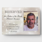 Vater von Bride Foto Stars Seat Memorial Wedding Fotoplatte (Vorderseite)