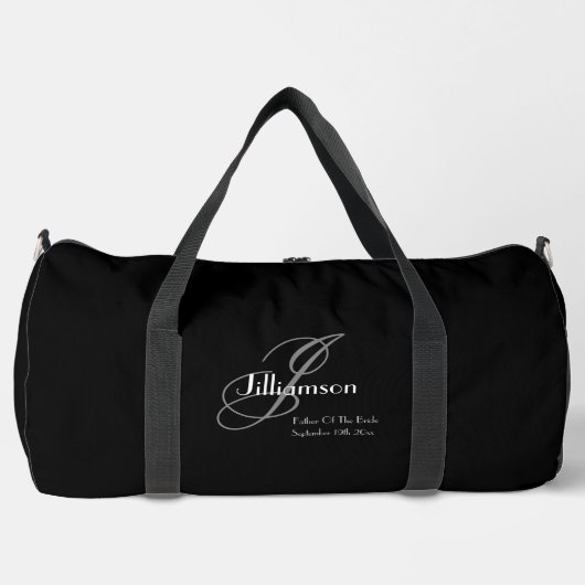 Vater von bride Geschenk klassische Monogramm Chic Duffle Bag (Vorderseite)