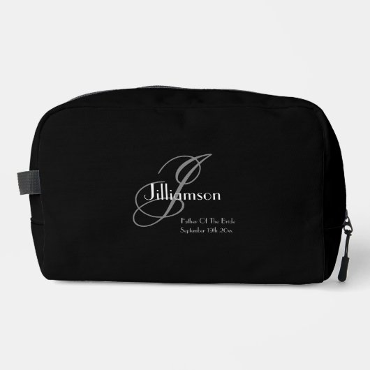 Vater von bride Geschenk klassische Monogramm Cool Waschbeutel (Vorderseite)