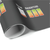 Vater von drei Kindern mit niedrigem Akku Geschenkpapier (Rolleneckpunkt)