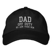 Vater von Duty Simple Modern Typografy Custom Bestickte Baseballkappe (Vorderseite)